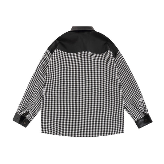 Camisa Manga Larga Hombre con Contraste de Costuras - Image 2