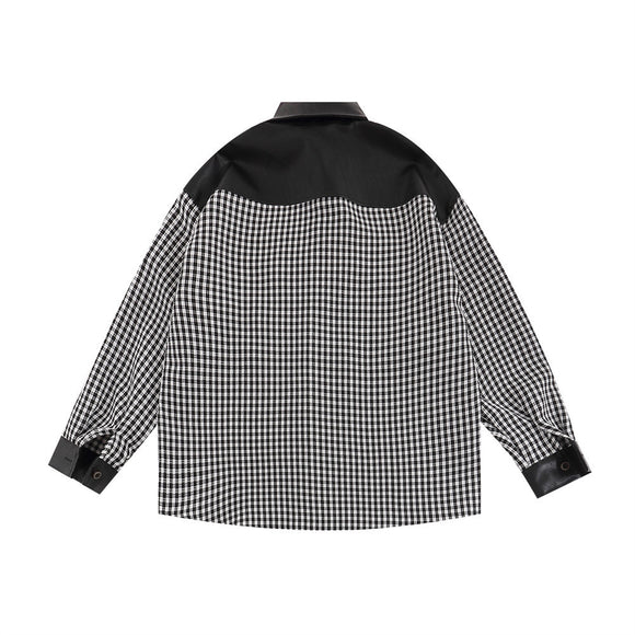 Men's Long Sleeve Shirt with Contrast Stitching