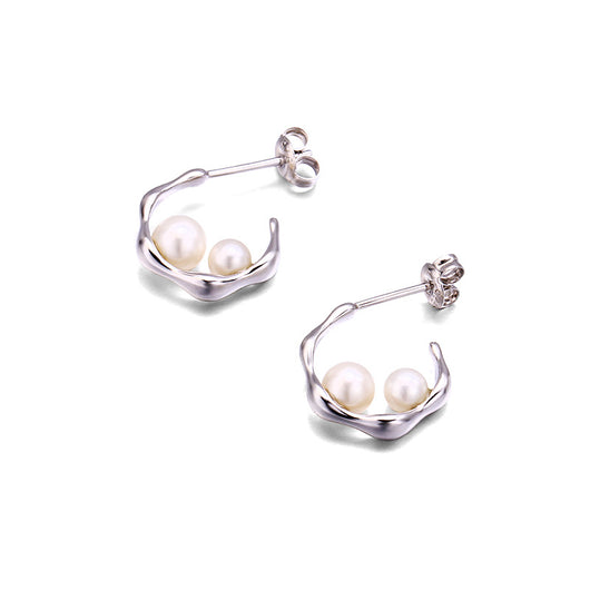 Aretes de Perla Natural Lujo Frío - Image 4
