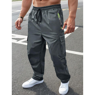 Pantalones de Trabajo Casual Hombre Corte Relajado con Bolsillos Amplios - Image 5