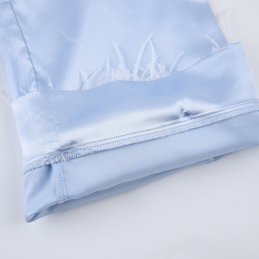 Traje de Pluma de Avestruz - Pantalón Largo Elegante Europeo y Americano - Image 22