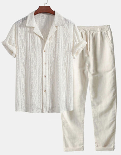 Conjunto Casual de Camisa Estampada y Pantalón Cómodo - Image 8