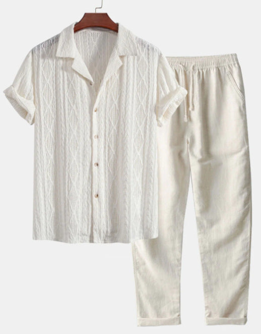 Conjunto Casual de Camisa Estampada y Pantalón Cómodo - Image 8
