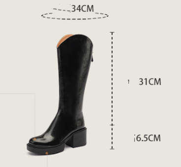 Botas de Tacón Alto con Punta Redonda y Cierre Trasero para Mujer - Image 7