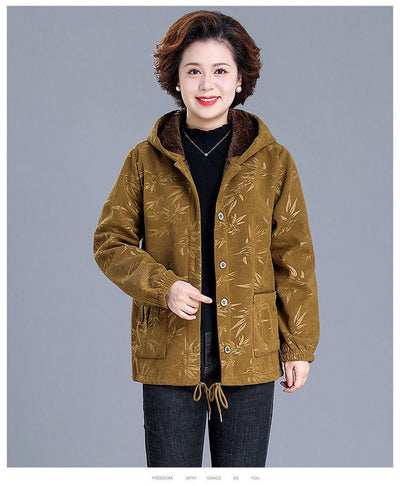 Abrigo Acolchado con Capucha para Mujer Madura - Chaqueta Térmica Forrada en Fleece - Image 28
