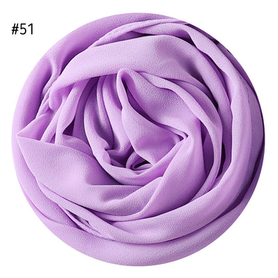 Pañuelo de Gasa Perlada en Colores Sólidos - Cobertura Elegante Monocromática - Image 54