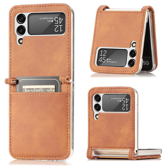 Funda Protectora de Cuero con Cartera para Teléfono Plegable Abatible - Image 2