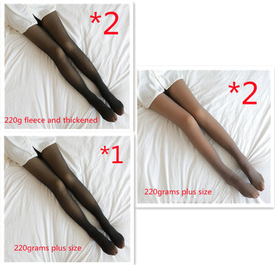Leggins Térmicos Translúcidos Talla Grande con Forro Polar para Invierno - Image 13