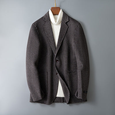 Blazer Reversible de Lana a Rayas para Hombre