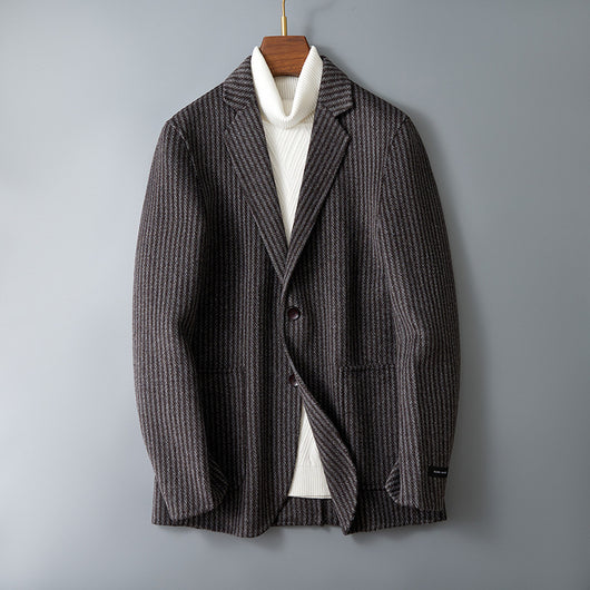 Blazer Reversible de Lana a Rayas para Hombre