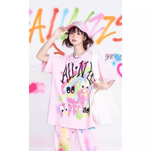 Remera Urbana de Graffiti Hip-hop para Mujer - Image 3