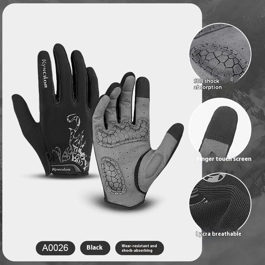Guantes de Ciclismo de Montaña con Dedos Largos, Transpirables y Absorbentes de Impacto - Image 9