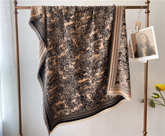 Poncho Dos Tonos Grueso y Cálido para Hombre - Image 14