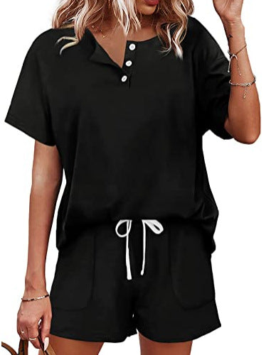 Conjunto Casual de Shorts y Blusa de Manga Corta para Mujer - Image 3
