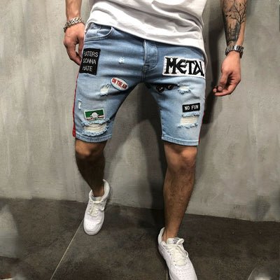 Jeans Sueltos Rotos con Bordados para Hombre - Image 2