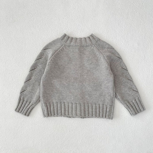 Suéter Tejido a Mano con Calado Hueco para Bebé Niña - Conjunto Coordinado - Image 21