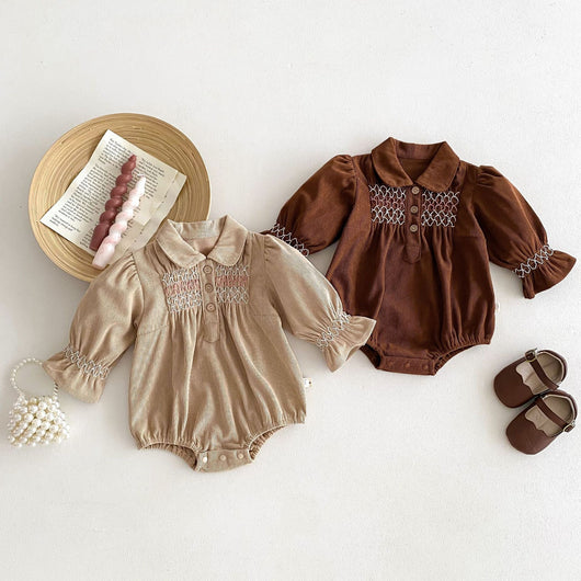 Vestido Enterizo de Pana para Bebé Niña con Diseño Triangular - Image 15