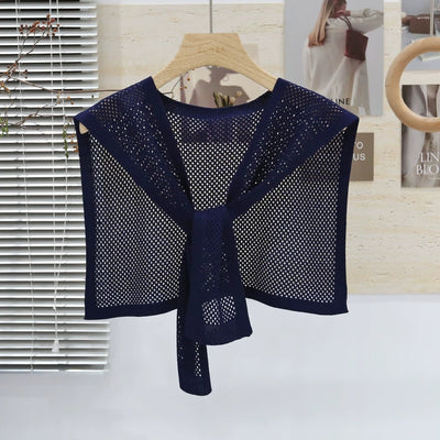Chaleco Tejido Coordinado - Conjunto 3 Piezas Camisa y Falda - Image 19