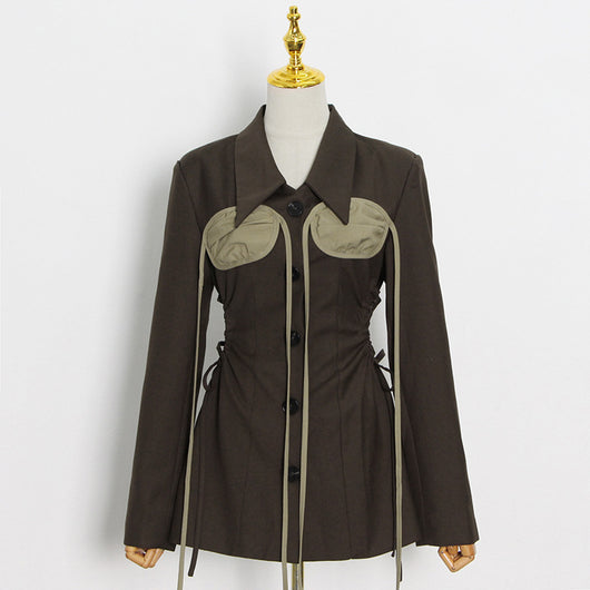 Blazer Ejecutivo Entallado para Mujer con Cierre Simple