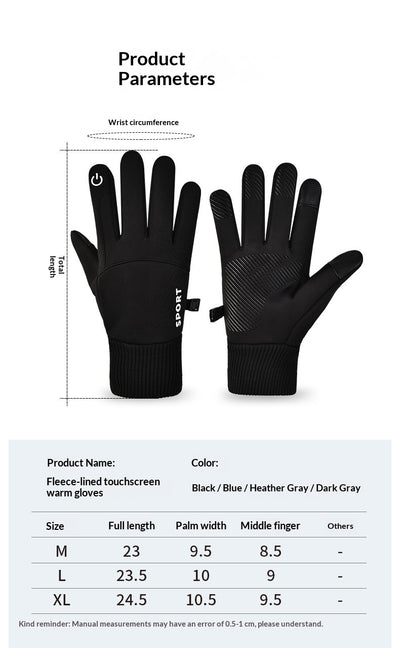 Guantes de Ciclismo para Hombre con Forro Polar para Pantalla Táctil y Conducción - Image 21