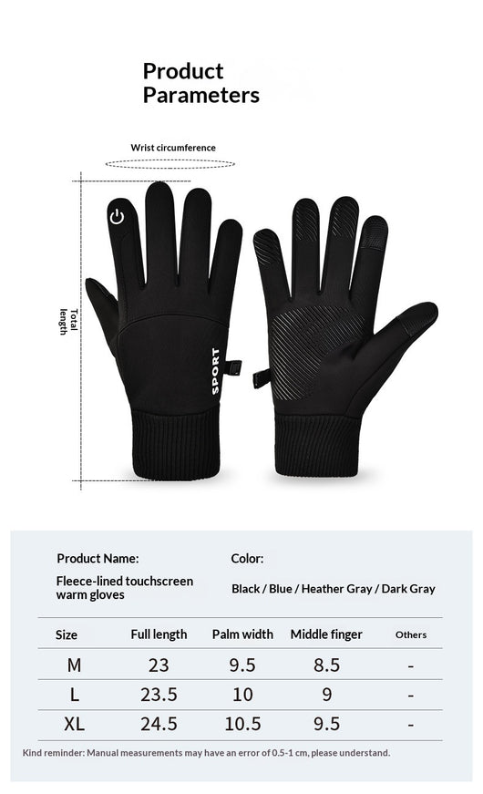 Guantes de Ciclismo para Hombre con Forro Polar para Pantalla Táctil y Conducción - Image 21