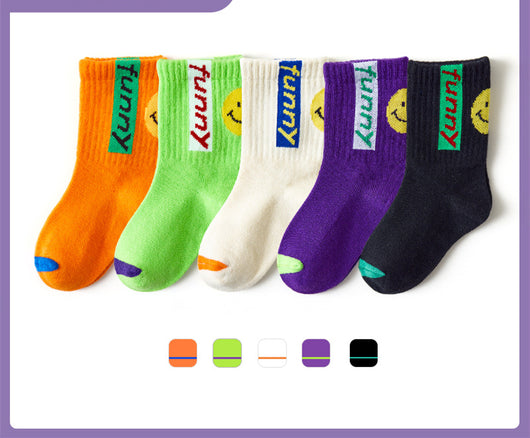Calcetines de Algodón para Niños y Niñas - Colores Lisos Escolares - Image 10