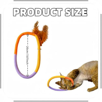 Juguetes para Gatos con Cuerda de Algodón, Hierba Gatera y Plumas - Limpiador Dental Interactivo - Image 11