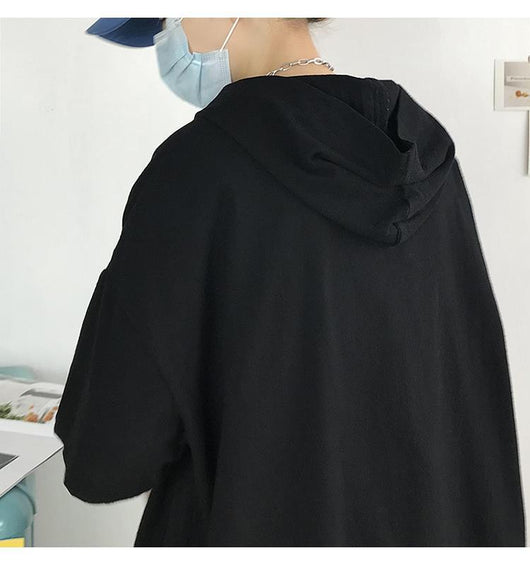 Sudadera Holgada con Capucha y Mangas Cortas - Image 13