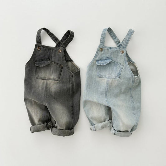 Jeans Retro de Una Pieza para Niños y Niñas - Comodidad Casual