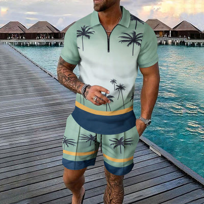 Conjunto Deportivo Hombre Pantalones Cortos y Camiseta Manga Corta