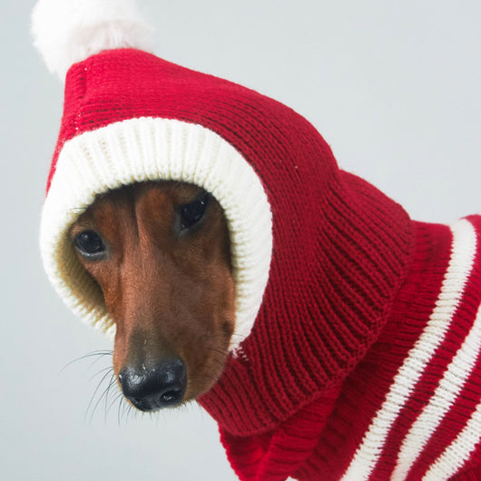 Gorro Elástico de Lana Tejida con Diseño Gatito y Cachorro - Image 7