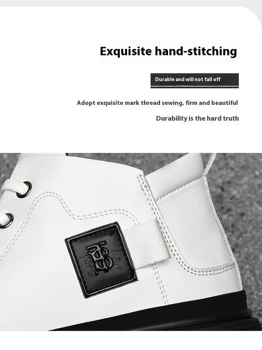 Botas Altas de Cuero para Hombre - Zapatos Casuales Invierno - Image 19