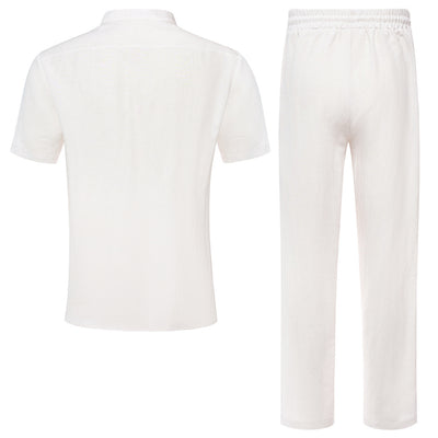Conjunto Ejecutivo: Camisa Cuello Alto Transpirable y Pantalón Holgado - Image 4