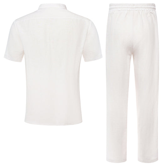 Conjunto Ejecutivo: Camisa Cuello Alto Transpirable y Pantalón Holgado - Image 4