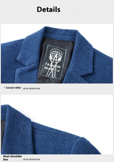 Abrigo de Lana Entallado para Hombre - Corte Moderno Otoño Invierno - Image 15