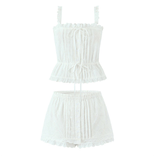 Conjunto de Blusa sin Mangas Bordada y Culotte de Algodón - Image 4
