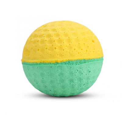 10-pack of colorful latex foam balls for cats, featuring solid and two-tone designs in purple, teal, yellow, pink, blue, and orange. - Image 2
