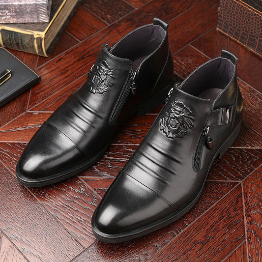 Botas Vaqueras para Hombre con Tacón Herradura y Grabado Reversible