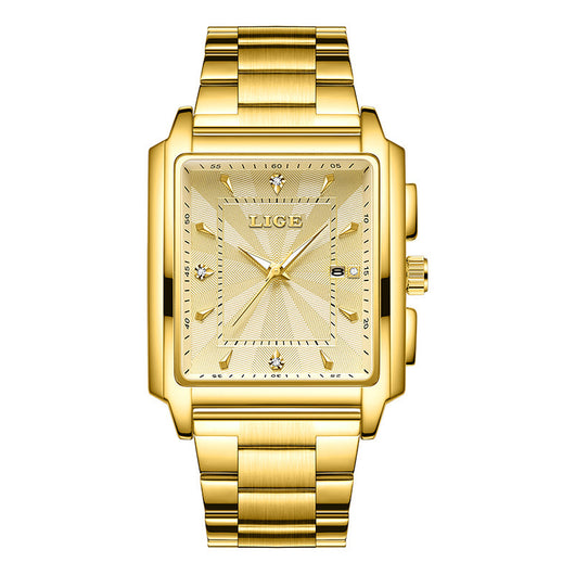 Reloj de Hombre con Esfera Cuadrada Grande y Correa de Acero Inoxidable - Image 5