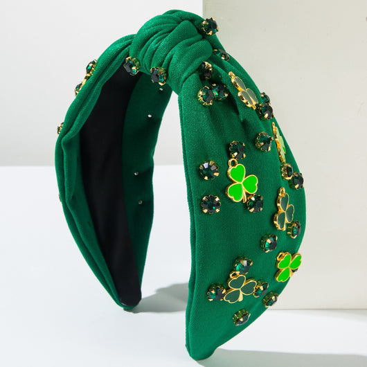 Diadema Trébol Verde con Cristales - Accesorio para el Cabello Elegante - Image 8