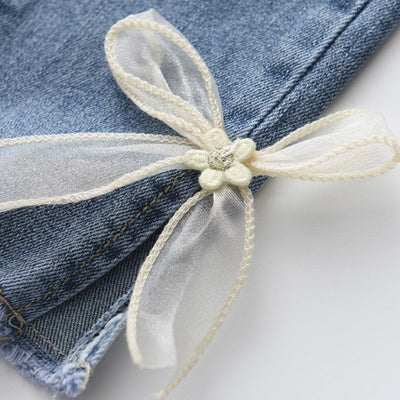 Jeans Slim Fit Niña Estilo Coreano con Moño - Moda Infantil Dulce - Image 10