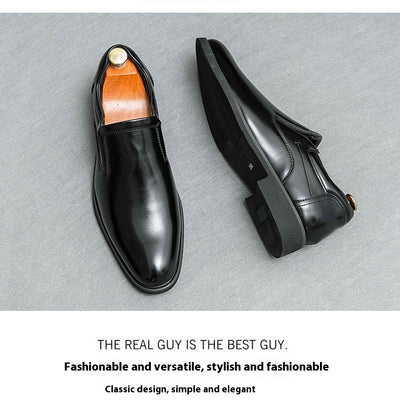 Zapatos de Cuero Formales Estilo Británico Retro para Hombre - Image 15