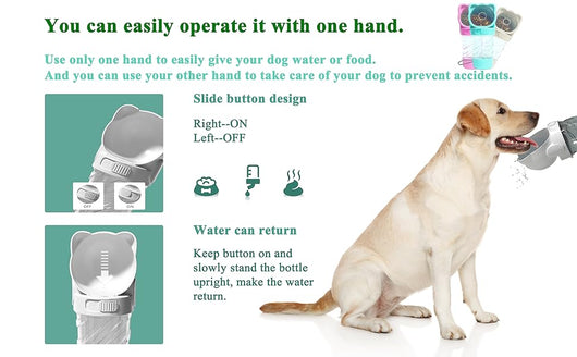 Botella de Agua 3 en 1 para Mascotas - Portátil con Dispensador de Alimento y Bolsas - Image 16