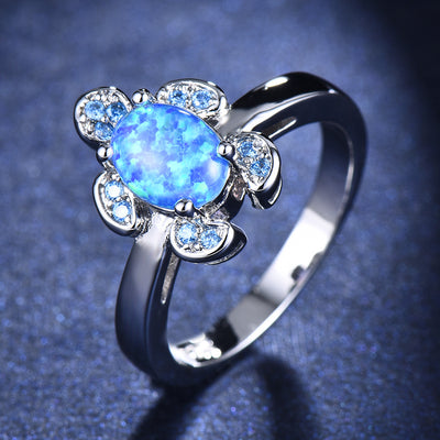 Anillo de Tortuga con Diamante Azul Agua - Image 6
