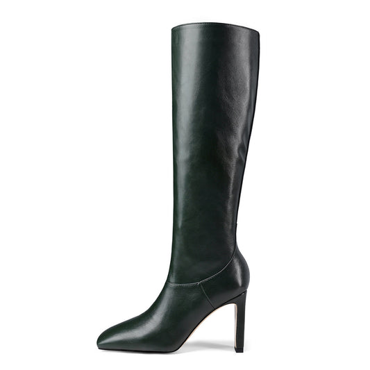 Botas Elegantes Hasta la Rodilla con Tacón Cuadrado para Mujer Tallas Grandes - Image 2