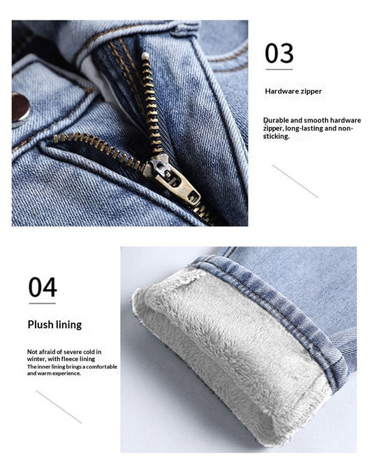 Jeans de Cintura Alta Ajustados para Mujer con Forro de Polar - Image 30