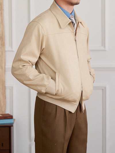 Chaqueta Bomber de Gamuza para Hombre - Cuello Solapa Casual - Image 4