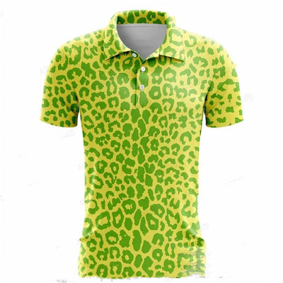 Polo de Golf Estampado Manga Corta para Hombre - Comodidad de Verano - Image 10
