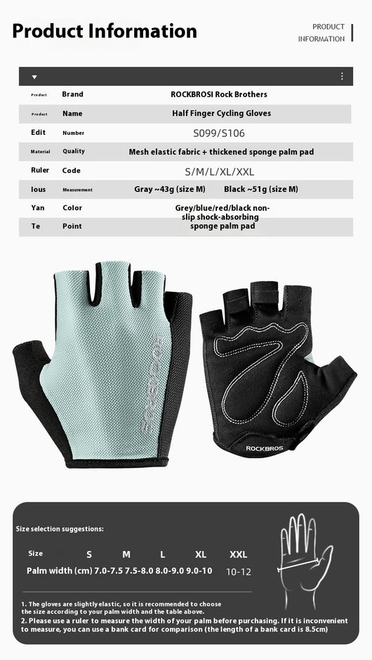 Guantes de Ciclismo Medio Dedo Antideslizantes y Transpirables Unisex - Image 9