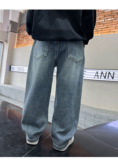 Jeans Rectos Sueltos para Hombre - Diseño Clásico Versátil - Image 12
